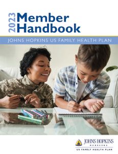 2023 Johns Hopkins US Family Health Plan member handbook cover